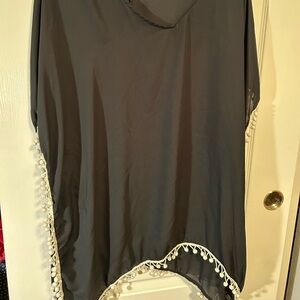 Black beach cover up size M